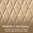 thumbnail image 3 of Coverado Front Car Seat Covers, Premium Leather Seat Protectors, Classic Auto Interior Cushions Universal Fit for Most Cars, SUVs and Trucks, Beige, 3 of 8