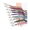 thumbnail image 2 of Luxury Rhinestone Bling Shiny Custom Lanyard ID Badge Cellphone Key Holder Ring-Purple, 2 of 5