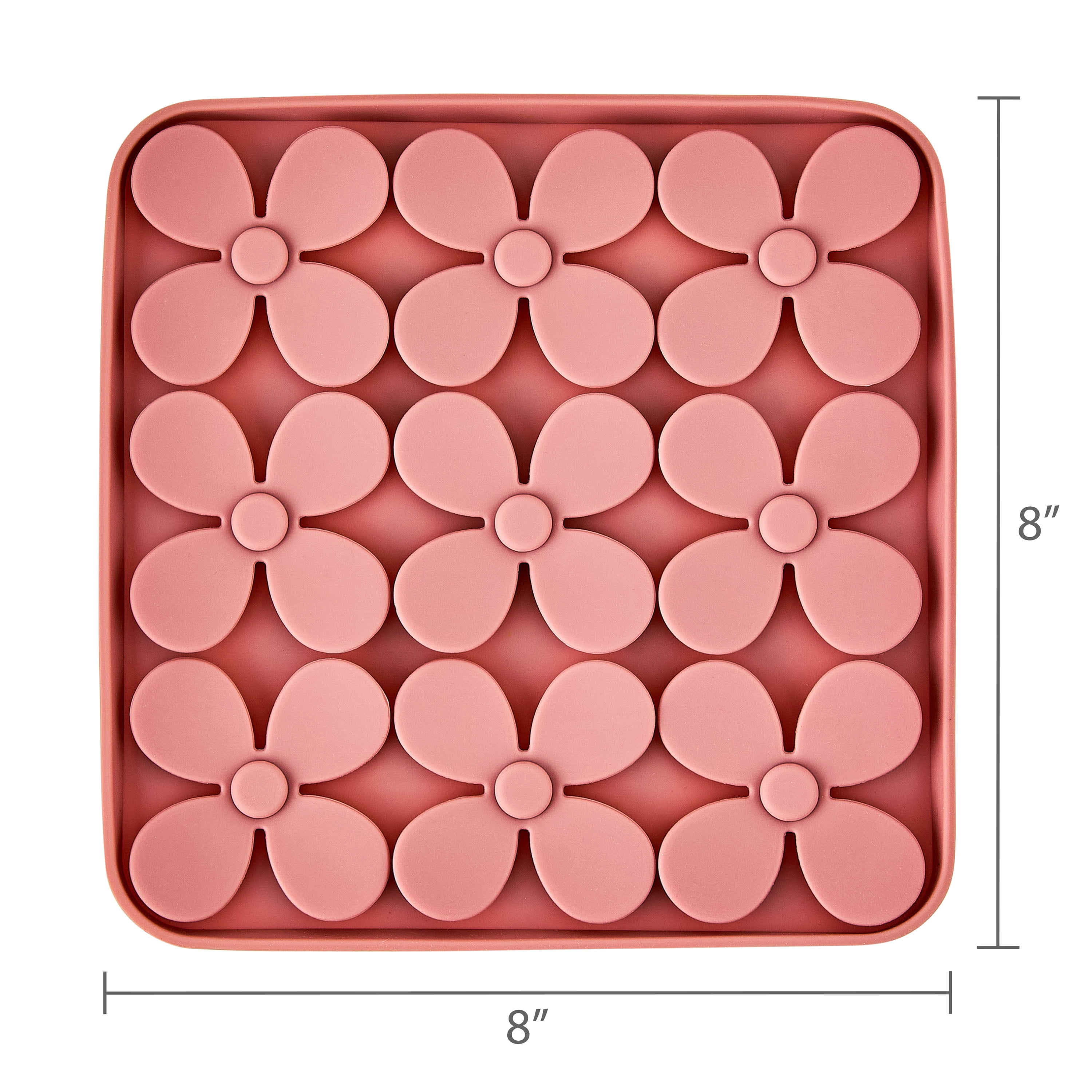 Vibrant Life Silicone Shamrock Snuffle Mat, Rose, 8" x 8"