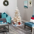 thumbnail image 3 of Nearly Natural 5' Flocked Fir Christmas Tree with 650  Micro LED and 386 Branches - Green, 3 of 10