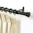 thumbnail image 4 of Deco Window 36 to 66 Inches Adjustable Curtain Rod for Windows with Endcap Finials & Bracket Set (1'' Diameter, Black), 4 of 8