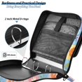 thumbnail image 4 of FORMRS Zipper Binder with Shoulder Strap 2-inch Ring 500 Sheet Capacity File Bag, Blue Flowers, 4 of 5