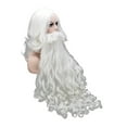 thumbnail image 3 of ITFABS Ensemble de Perruques Barbe de Noël Père Noël, Perruques Cosplay Rôle Père Noël, 3 of 4