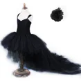 thumbnail image 2 of Vestido de tutú negro para niñas con cola larga Vestido de tul para niñas Vestido de fiesta Disfraces de Halloween para niñas Vestidos de fiesta de noche para niñas, 2 of 5