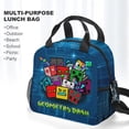 thumbnail image 5 of Geometry Dash Lunch Bag, Insulated Lunch Box Large Capacity Reusable Insulated Cooler Lunch Totes Bag for Work Office School Camping Travel Picnic, 5 of 7