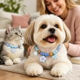 thumbnail image 5 of Pet Collar with Safety Buckle Vibrant Adjustable Beaded Collars for Cats and Puppy Dogs Cute Necklace with Charm Pendant for Small Kitten Puppy Girl Dog XL, 5 of 6