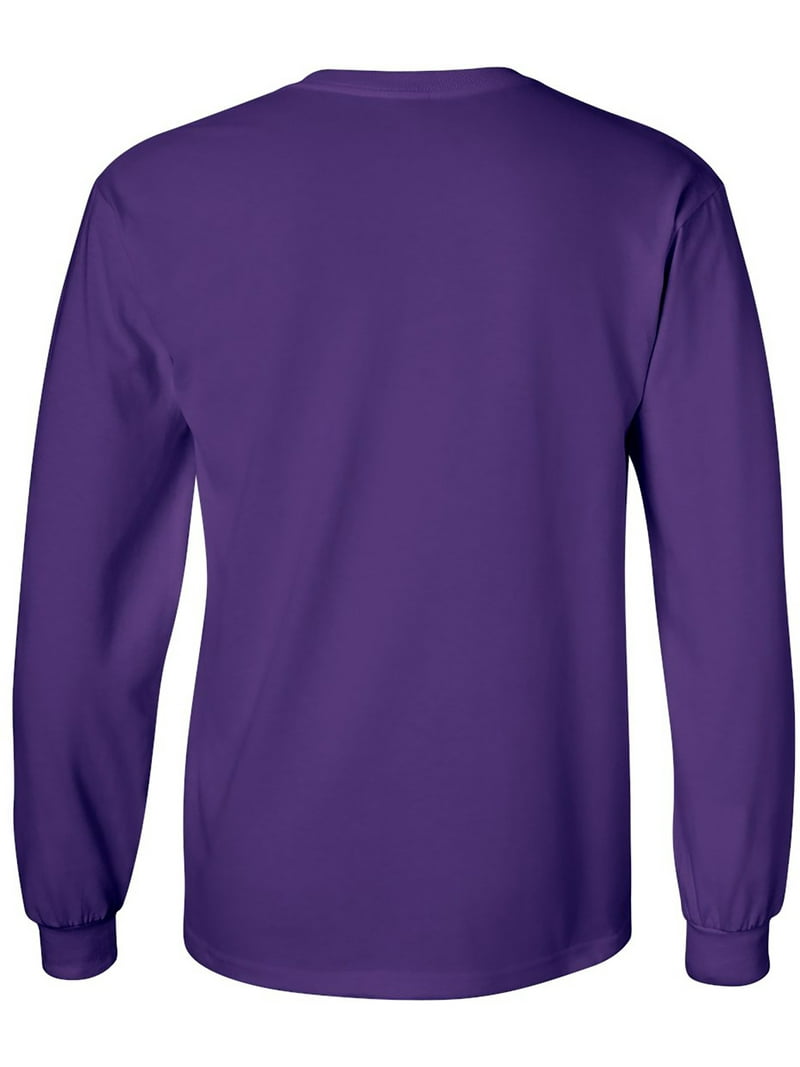 Long sleeve lavender top hand embroidered with a