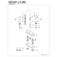 thumbnail image 3 of Kingston Brass KB3498BL Vintage Two-Handle 2-Hole Deck Mount Bar Faucet in Brushed Nickel, 3 of 5
