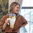 thumbnail image 4 of Sunflower 40 Oz Tumbler with Handle and Straw,Bee Butterfly Floral Big Stainless Steel Vacuum Insulated Tumbler Coffee Cup Water Bottle Travel Mug,Sunflower Gifts for Women Decor Accessories,Yellow, 4 of 6