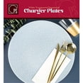 thumbnail image 3 of Round Charger Plates [13 Inch - 4 Pack] Disposable Plastic Dinner Plate Chargers , White Transparent Wedding Charger Plates, Elegant Table Chargers for Parties Holiday's and Events - Posh Setting, 3 of 4