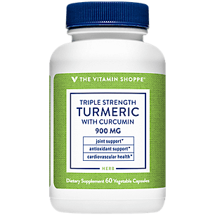 The Vitamin Shoppe Triple Strength Turmeric with Curcumin 900mg, Supports Joint Mobility  Provides Antioxidant Benefits  5mg Bioperine to Enhance Nutrient Absorption  Once Daily (60 Capsules)