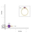 thumbnail image 5 of ANGARA Natural 1.15 Ct. Amethyst with Diamond Classic Ring in 14K Yellow Gold for Women (Ring Size: 3), 5 of 10