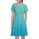 thumbnail image 1 of Balery Teal Turquoise Vestidos sueltos de manga corta para mujer, vestidos de verano 2025, vestidos casuales de corte A con vuelo., 1 of 6