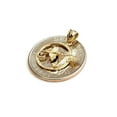 thumbnail image 6 of New 14k yellow Gold Hummingbird flower Pendant charm fine gift jewelry 1.5g, 6 of 12