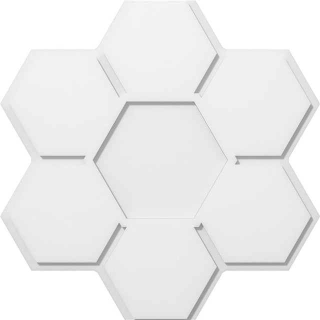 Ekena Millwork CMP30DY 30 in. OD x 10.5 in. Square Daisy Architectural Grade PVC Contemporary Ceiling Medallion