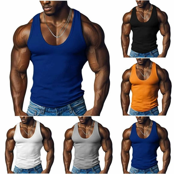 Pvkarhg Débardeurs de Gym pour Hommes à Dos en Y, T-Shirts d'Entraînement pour Muscles, Doux, Légers, Sans Manches, Chandails Athlétiques d'Entraînement et de Mise en Forme, Blancs, P