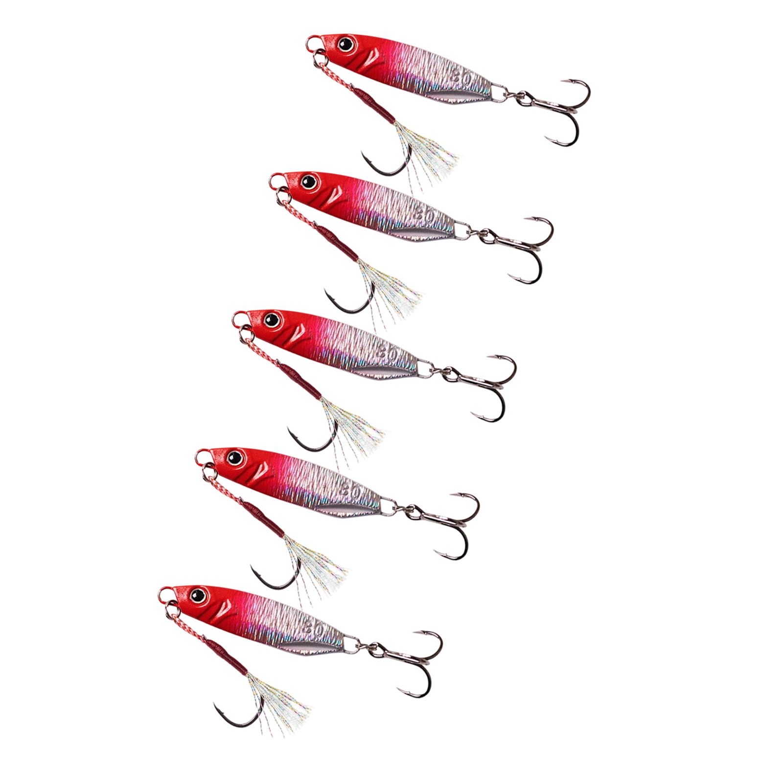 10/15/20/25/30g Far Casting Jigs Sinking Fishing Baits Metal Cast Jigging Spoon Lures with Hook High Reflective Baits