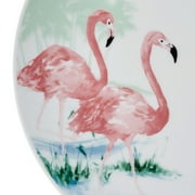 Studio Nova Flamingo Haven 12 Piece Porcelain Dinnerware Set White