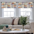thumbnail image 4 of LALILO Kitchen Curtain Valance Tile With Colorful Rod Pocket Window Curtain 52"x 18" Set of 2, 4 of 5