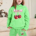thumbnail image 2 of Girls Outfit Sets Toddler Boy Girl Long Sleeve Cute Print Warm Hoodie Sweatpant Kids Outfits Sweat Suit,2-13Y, 2 of 4