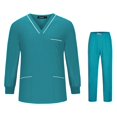 thumbnail image 2 of Nursing Scrubs V Neck Scrub Top and Pants for Veterinary SPA Operating Room S, 2 of 8