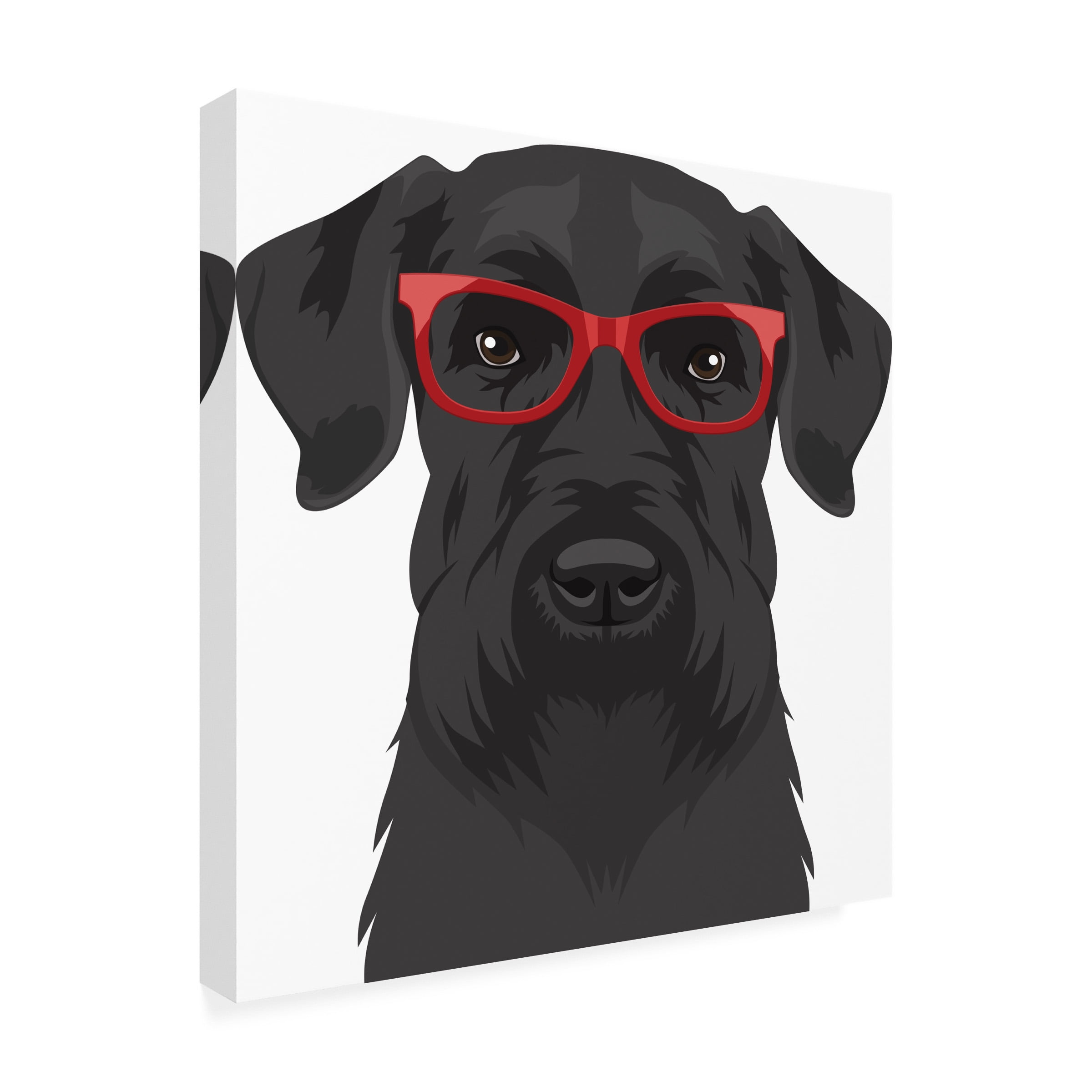 Furbaby Affiliates 'Giant Schnauzer Wearing Hipster Glasses' Canvas Art