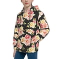 thumbnail image 2 of Sikiie Rose Flowers Youth Hoodie Sweatshirt Pullover Hooded Classic Casual Essentials Hoodiefor Boys Girls Kids -Medium, 2 of 6