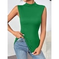 thumbnail image 4 of Zeagoo Womens Mock Neck Tank Tops Slim Fitted Turtleneck Sleeveless Top Stretchy Basic Casual Layer Tee Shirts, 4 of 5