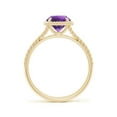 thumbnail image 2 of ANGARA Natural 1.15 ct Amethyst Twist Rope Split Shank Ring in 14K Yellow Gold for Women (Size-7mm) | February Birthstone, Birthday, Anniversary, Jewelry Gift for Women | Natural Amethyst Ring, 2 of 10