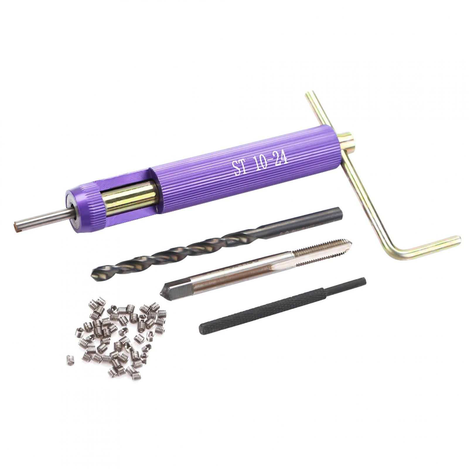 Helicoil Kit, 50pcs Threaded Inserts, Imperial Practical Stainless Steel Preventing Screw From Getting Loose For Increasing The Screw Thread Connection Strength