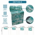 thumbnail image 6 of Summer Coastal Table Runner 70 Inches, Ocean Compass Starfish Shell Conch Blue Green Bed Runner Dresser Scarves Tabletop for Indoor Outdoor Parties/Ceremony/Banquet, 13" x 70", 6 of 9
