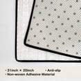 thumbnail image 3 of Boho Kitchen Mat 31"x20", Washable Non Slip Soft Plush Low Profile Kitchen Rug, Geometric Neutral Textured Sink Mat for Laundry Room, Bedroom & Office, 3 of 6