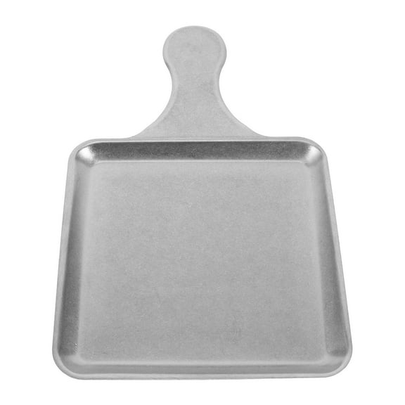 TEHAUX Square Griddle Pan Silver Non Stick Barbecue for Parties Everyday 1Set