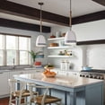 thumbnail image 4 of 1 Light Small Pendant In Traditional-Coastal Style 10 Inches Wide By 21.75 Inches High-Antique Nickel/Grey Stripe Finish Hinkley Lighting 3364An-Gr, 4 of 16