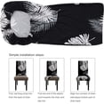 thumbnail image 6 of Stretch Dining Chair Covers Removable Washable Short Dining Chair Protect Cover for Hotel, Dining Room, Ceremony, Banquet Wedding Party (6, Black Dark), 6 of 6