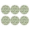 thumbnail image 2 of Pofeuu Green Snake Print Leather Coasters Set of 6, Round Cups Mugs Mat Pad for Home Kitchen Heat Resistant Drink Coasters,Round Shape, 2 of 7