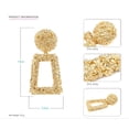 thumbnail image 4 of Gold Rectangle Geometric Dangle Earrings, Fashion Statement Drop Earrings for Women, 4 of 4