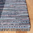 thumbnail image 3 of SAFAVIEH Rag Romeo Striped Fringe Cotton Area Rug, Grey/Black, 5' x 8', 3 of 7