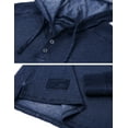 thumbnail image 2 of ZIMEGO Men's Long Sleeve Vintage Garment Wash Color Dyed Pullover Hooded Henley Shirt, 2 of 6