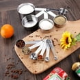 thumbnail image 2 of Square 13-Piece Stainless Steel Measuring Cups and Spoons Set, 5 Stainless Steel Measuring Cups,6 Stainless Steel Measuring Spoons &1 Measuring Stick Leveler &1 Mini Egg Whisk, kitchen tools for Cook, 2 of 6