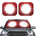 thumbnail image 2 of Goofa Winter Christmas Snowflake Pattern 2 Piece Car Windshield Sun Shade Foldable | Front Windshield Shade for Sun, Heat and UV Rays | Sunshade for Car Front Window-Large, 2 of 7