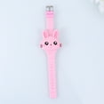 thumbnail image 3 of CIMAXIC Birthday Silicone LED Cartoon Watch Rabbit Shape Wristwatch Clamshell Electronic Watch Birthday Gift Party Favor for Kid Child Children Toddlers Light Pink,8.86"X2.17"X0.59", 3 of 5