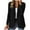 Black, variant on Turilly Women's Fashion Solid Button Suit Coat Long Sleeve Hatless Casual Coat Jacket