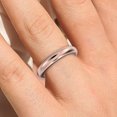 thumbnail image 4 of 4mm Comfort Fit 18K Rose Gold Over Silver Wedding Ring, 4 of 4