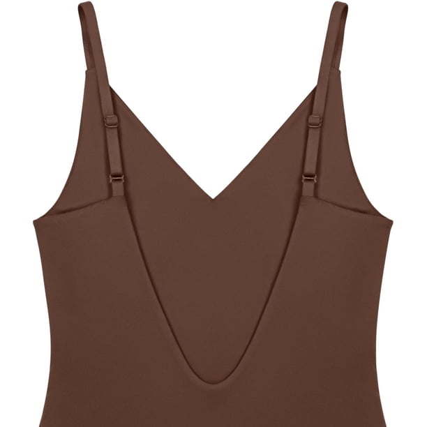Women's Sexy Open Back V Neck Spaghetti Strap Backless Cami