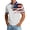 White, variant on 4th of July Shirts Men American Flag Patriotic Graphic Print Half Zip Short Sleeved V Neck Tops Cute Gym Workout Clothes