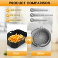 thumbnail image 4 of 2 Pcs Air Fryer Accessories Set Air Fryer Silicone Basket Oven Baking Tray Silicone Pot Liner Steamer Roasting Rack, 4 of 7