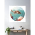 thumbnail image 2 of Sea Turtle Poster Wall Art, Modern Wall Decor For Living Room Bedroom, 30x30 UNFRAMED, 2 of 3