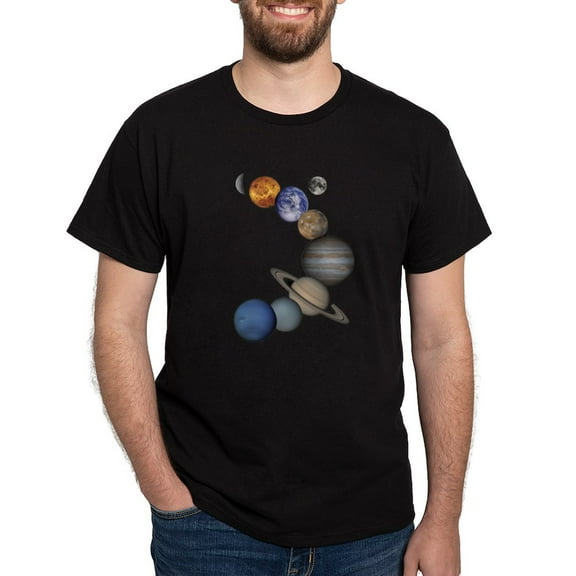 CafePress - Planet Swirl Dark T Shirt - Men's Classic Graphic Cotton T-Shirt