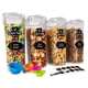 thumbnail image 1 of Set de almacenamiento de recipientes para cereales Chef's Path, 4 litros (135,2 ml) x 4, 1 of 9
